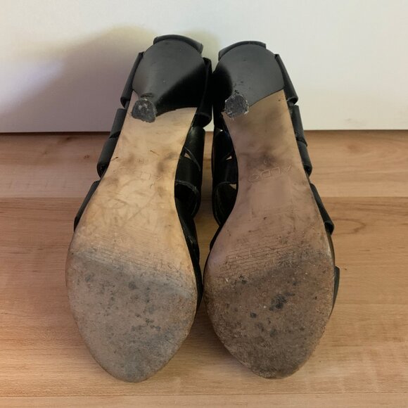 ALDO Shoes Sandal Heel w/ Buckle (Black, EU 39 / US 8.5) - Picture 7 of 11